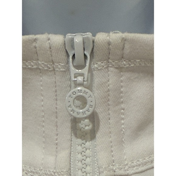 Tommy Bahama Women Pullover XL White 1/2 Zip Embroidered Floral Sequins Cotton - Picture 4 of 11